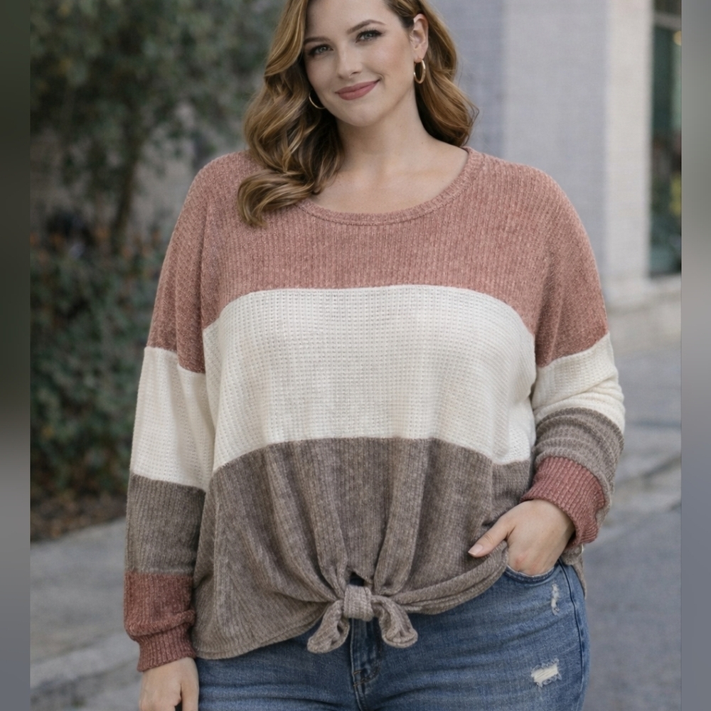 NWTs, Plus size color block sweater 3xl
